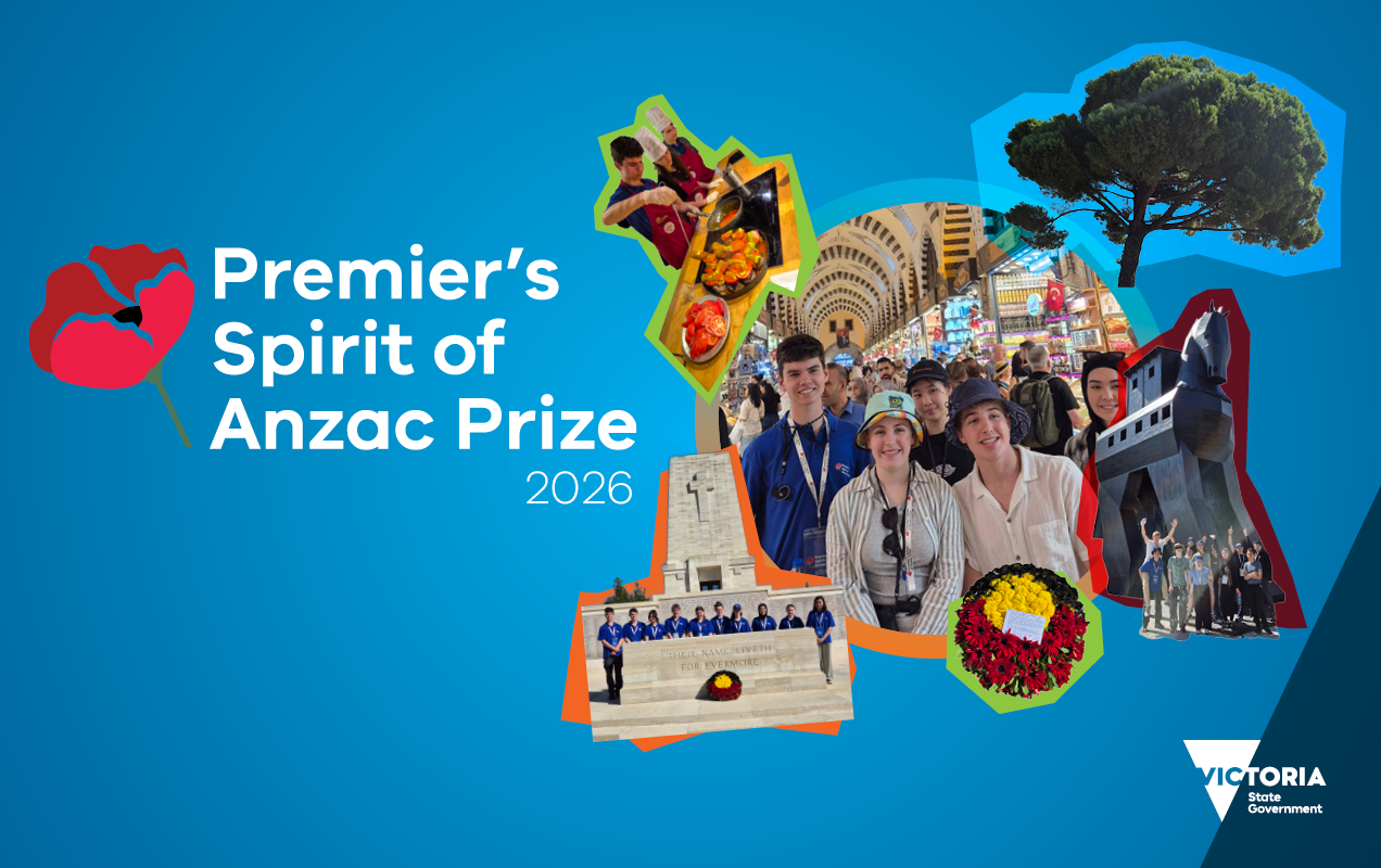 Premier's Spirit of Anzac Prize 2026. Victoria State Government.