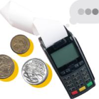 Coins and POS machine