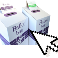 Ballot boxes with online cursor