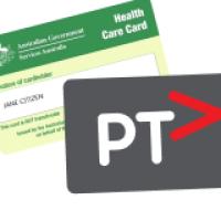 Myki, healthcare card and PTV school card