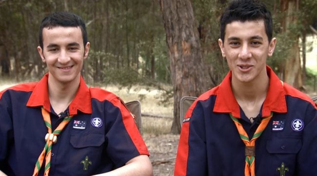 Omar and Saad sharing thier story about becoming scouts in Australia.