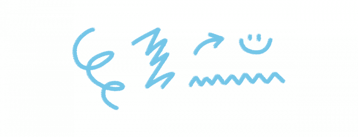 Blue scribbles