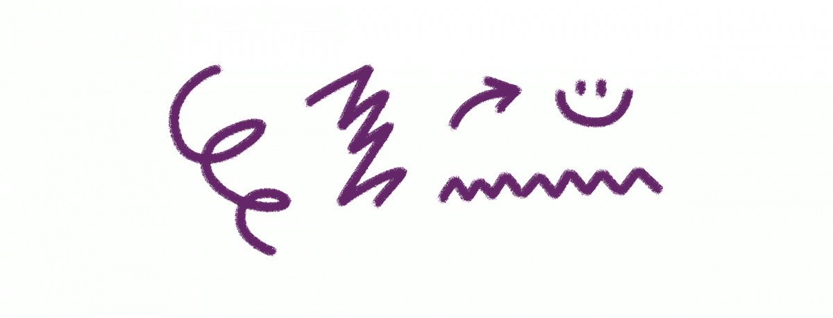 Purple scribbles